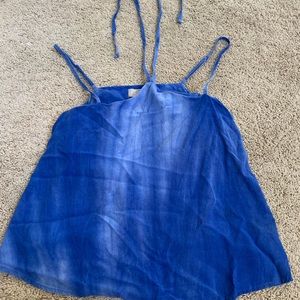 Tie dye flowy blouse tank